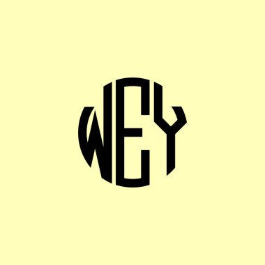 Yaratıcı Yuvarlak Harfler WEY logosu. Bu başlangıç için hangi şirket veya markanın adı uygun olacaktır.