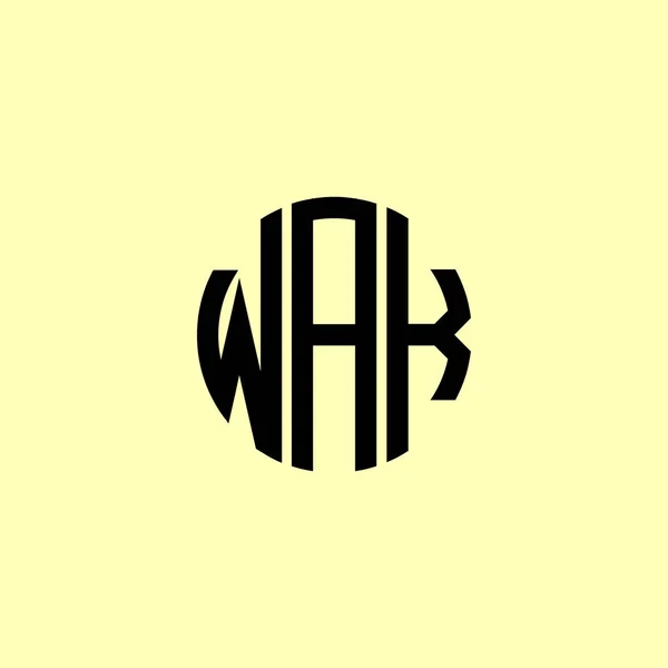 Creative Zaoblené Počáteční Písmena Wak Logo Bude Vhodné Pro Kterou — Stockový vektor