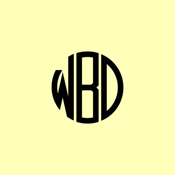Creative Στρογγυλεμένα Αρχικά Γράμματα Wbd Λογότυπο Είναι Κατάλληλο Για Ποια — Διανυσματικό Αρχείο