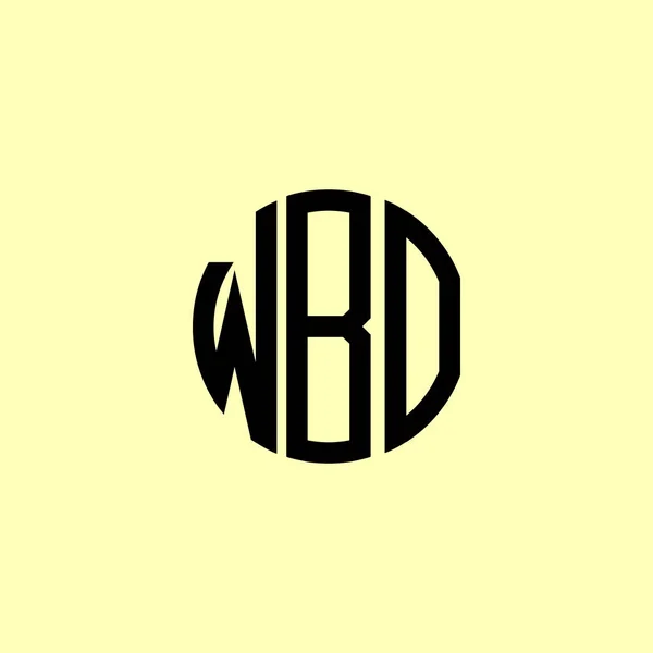 Творчі Округлені Початкові Літери Логотипу Wbo Підійде Якої Компанії Або — стоковий вектор