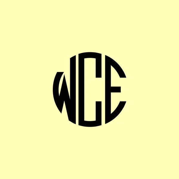 Creative Στρογγυλεμένα Αρχικά Γράμματα Wce Λογότυπο Είναι Κατάλληλο Για Ποια — Διανυσματικό Αρχείο