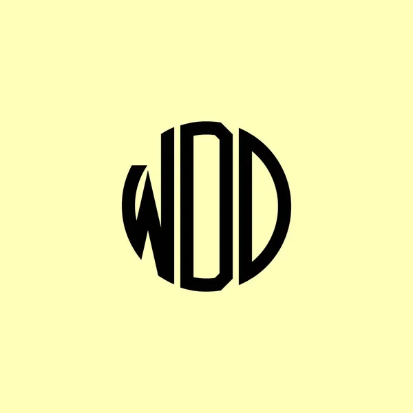 크리에이티브 Rounded Initial Letters Wdd Logo 회사나 브랜드 단계에 적합할 — 스톡 벡터