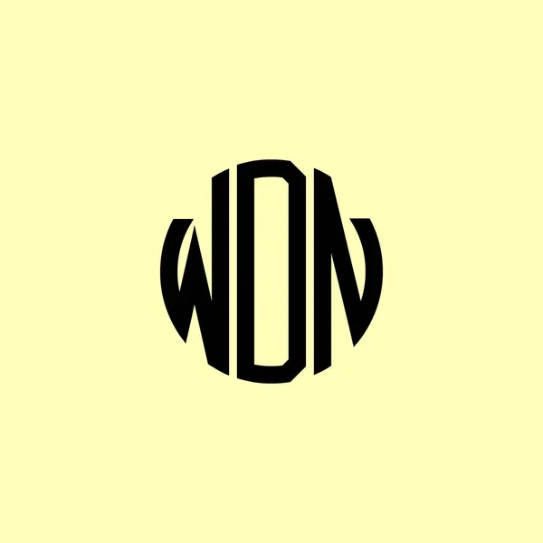 Creatieve Afgeronde Initiële Brieven Wdn Logo Het Zal Geschikt Zijn — Stockvector