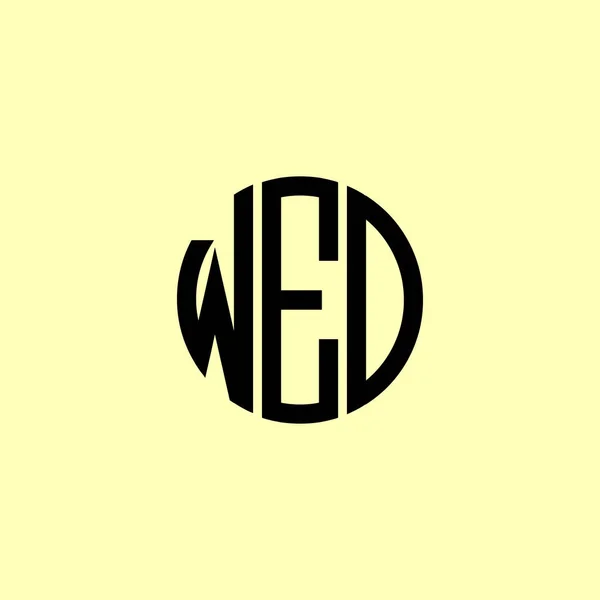 Kreative Runde Anfangsbuchstaben Wed Logo Wird Geeignet Sein Für Welches — Stockvektor