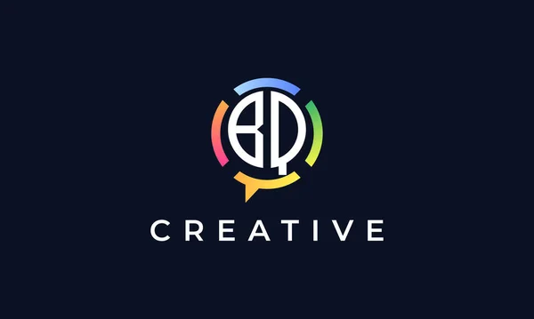 Logo Iniziale Creative Chat Lettere Questo Logo Incorporare Con Forma — Vettoriale Stock