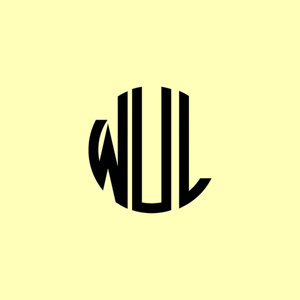 Creative Στρογγυλεμένα Αρχικά Γράμματα Wul Λογότυπο Είναι Κατάλληλο Για Ποια — Διανυσματικό Αρχείο