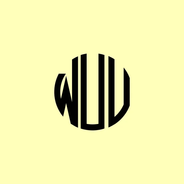 Creative Στρογγυλεμένα Αρχικά Γράμματα Wuu Λογότυπο Είναι Κατάλληλο Για Ποια — Διανυσματικό Αρχείο