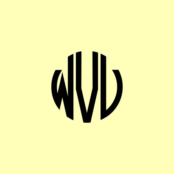 Творчі Округлені Початкові Літери Логотип Wvv Підійде Якої Компанії Або — стоковий вектор