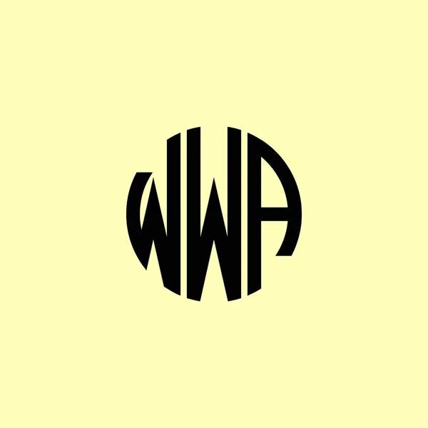 Creative Στρογγυλεμένα Αρχικά Γράμματα Wwa Λογότυπο Είναι Κατάλληλο Για Ποια — Διανυσματικό Αρχείο