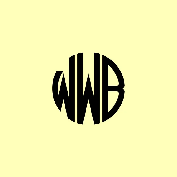 Творчі Округлені Початкові Літери Логотип Wwb Підійде Якої Компанії Або — стоковий вектор