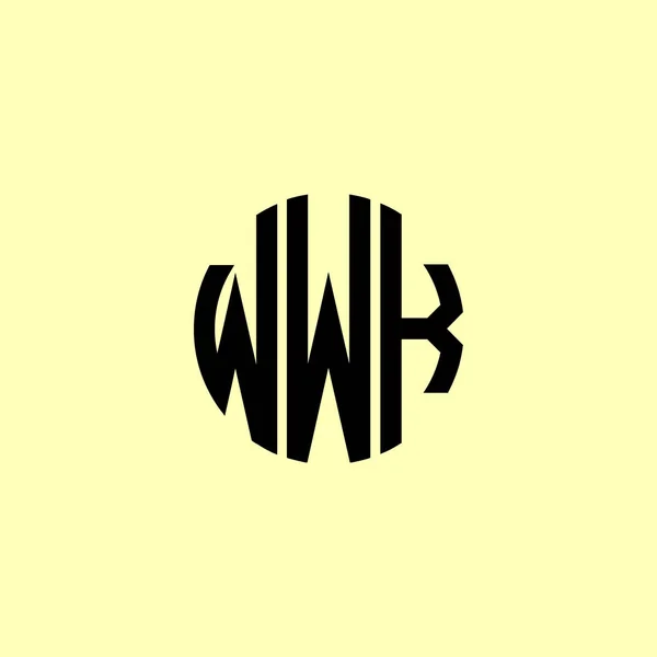 Creative Στρογγυλεμένα Αρχικά Γράμματα Wwk Λογότυπο Είναι Κατάλληλο Για Ποια — Διανυσματικό Αρχείο