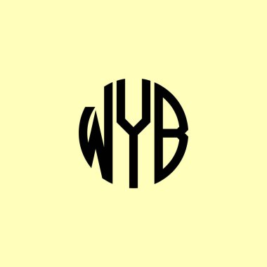 Yaratıcı Yuvarlak Harfler WYB logosu. Bu başlangıç için hangi şirket veya markanın adı uygun olacaktır.