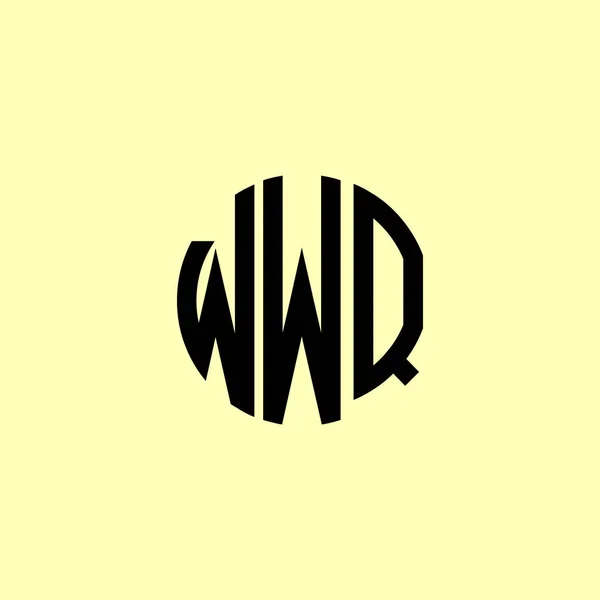Creative Rounded Initial Letters Wwq Logo 약자입니다 회사나 브랜드 단계에 — 스톡 벡터