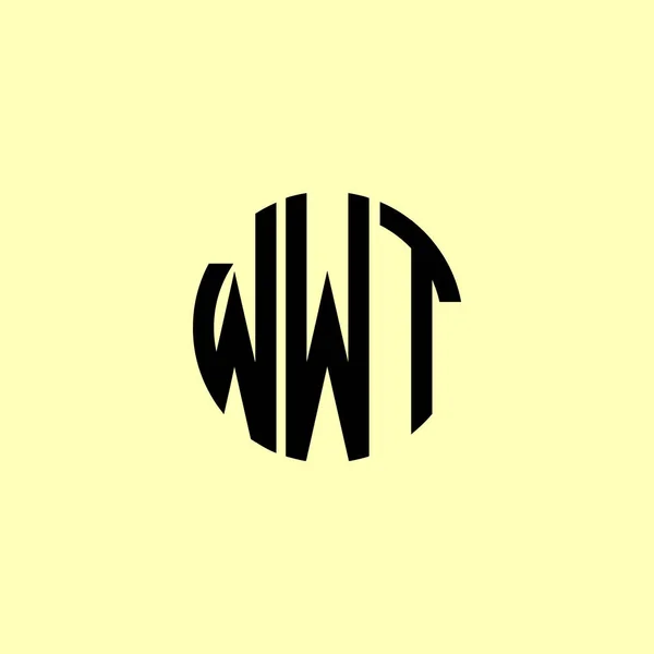 Creative Rounded Initial Letters Wwt Logo 약자입니다 회사나 브랜드 단계에 — 스톡 벡터