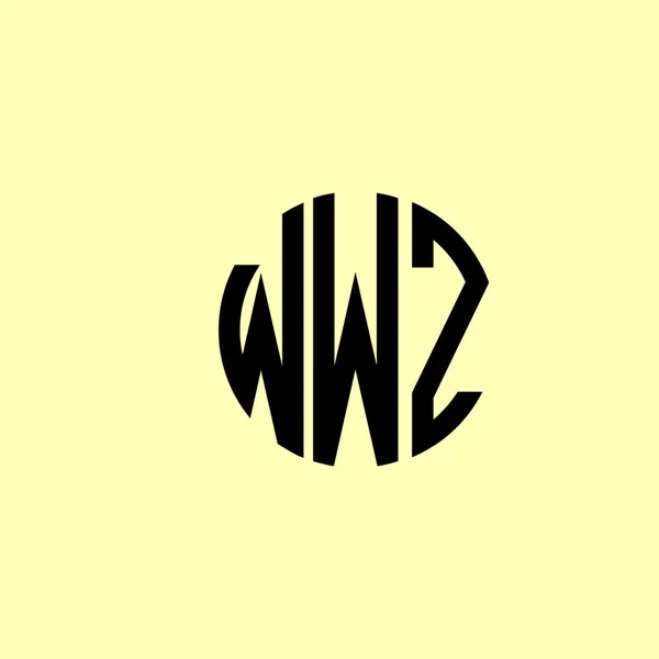 Логотип Wwz Creative Rounded Initial Letters Підійде Якої Компанії Або — стоковий вектор
