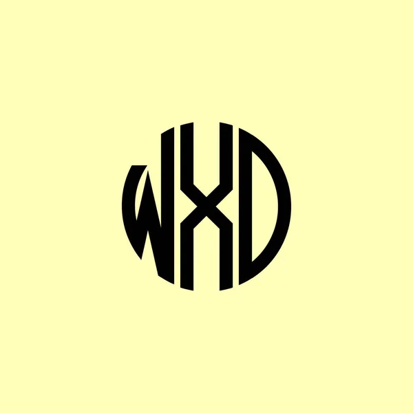 Lettres Initiales Arrondies Créatives Logo Wxd Conviendra Pour Quelle Entreprise — Image vectorielle