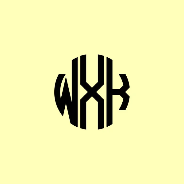 Lettres Initiales Arrondies Créatives Logo Wxk Conviendra Pour Quelle Entreprise — Image vectorielle
