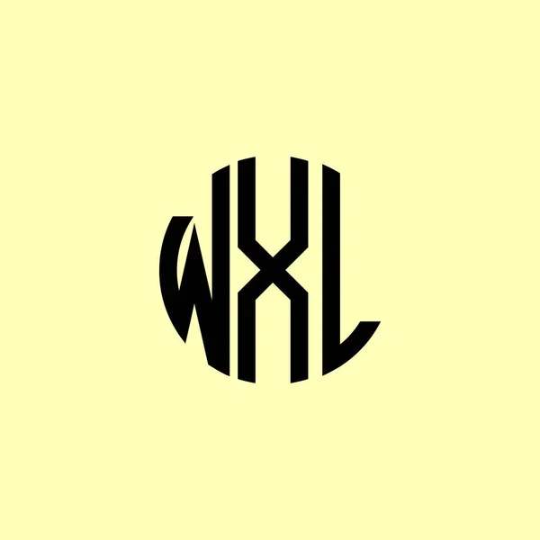 Lettres Initiales Arrondies Créatives Logo Wxl Conviendra Pour Quelle Entreprise — Image vectorielle