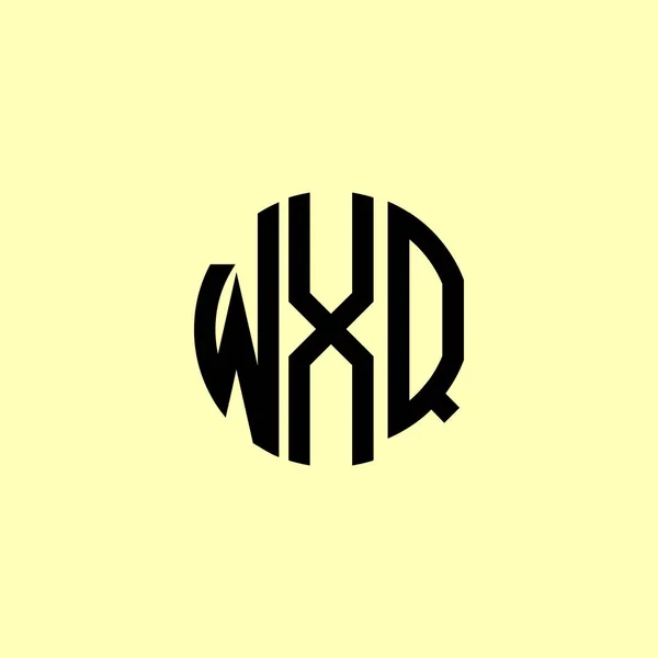 Cartas Iniciais Arredondadas Criativas Wxq Logo Será Apropriado Para Qual — Vetor de Stock