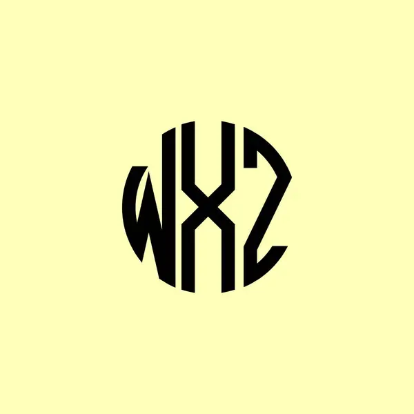Lettres Initiales Arrondies Créatives Logo Wxz Conviendra Pour Quelle Entreprise — Image vectorielle