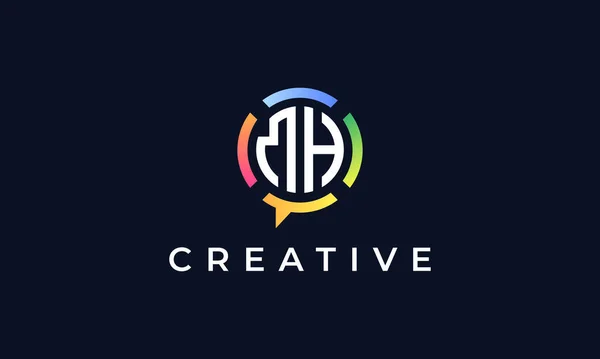 Creative Chat Cartas Iniciais Logotipo Este Logotipo Incorporar Com Forma —  Vetores de Stock