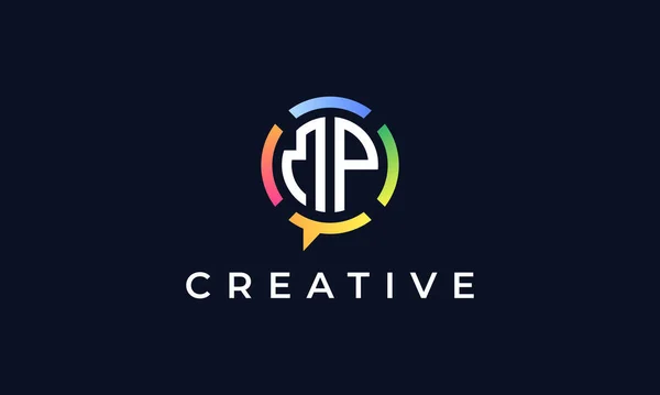 Creative Chat Cartas Iniciais Logotipo Este Logotipo Incorporar Com Forma —  Vetores de Stock