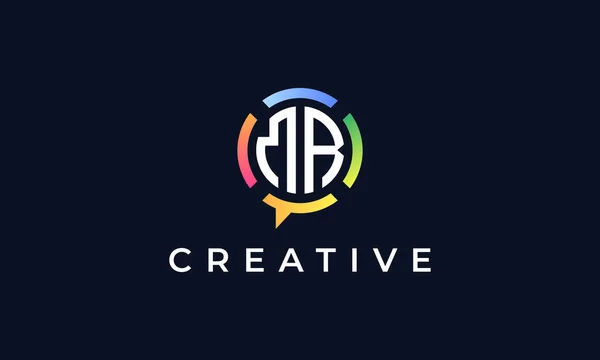 Creative Chat Initial Letters Logo Логотип Включает Себя Абстрактную Форму — стоковый вектор