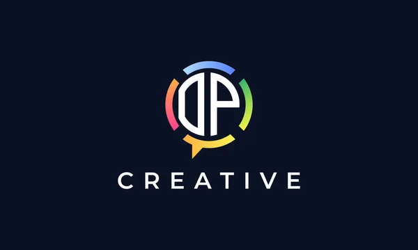 Logo Creative Chat Lettere Iniziali Questo Logo Incorporare Con Forma — Vettoriale Stock