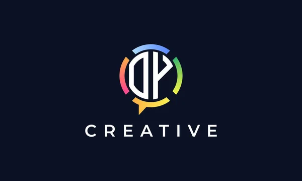 Creative Chat Initial Letters Logo Dieses Logo Mit Abstrakten Chat — Stockvektor