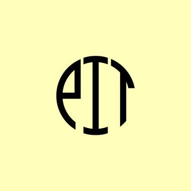 Yaratıcı Yuvarlak Harfler PIT logosu. Bu başlangıç için hangi şirket veya markanın adı uygun olacaktır.