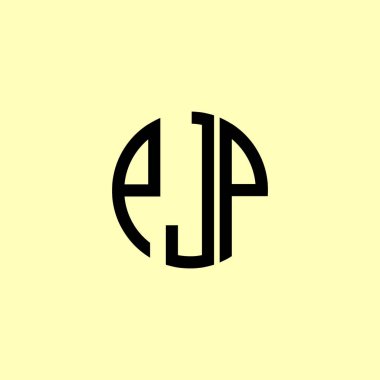 Yaratıcı Yuvarlak Harfler PJP Logosu. Bu başlangıç için hangi şirket veya markanın adı uygun olacaktır.