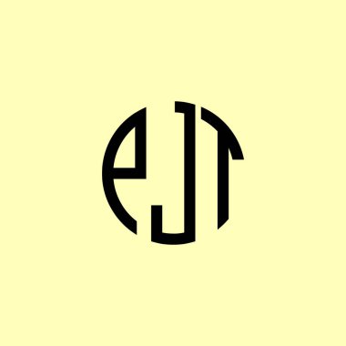 Yaratıcı Yuvarlak Harfler PJT logosu. Bu başlangıç için hangi şirket veya markanın adı uygun olacaktır.