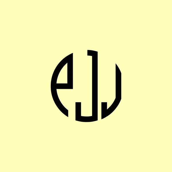크리에이티브 Rounded Initial Letters Pjj Logo 회사나 브랜드 단계에 적합할 — 스톡 벡터