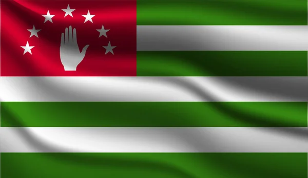 Abchasien Realistisches Modernes Flaggendesign Vektorillustration Wird Für Hintergrund Textur Oder — Stockvektor