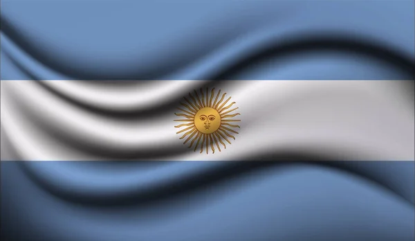 Αργεντινή Ρεαλιστική Κυματίζει Σημαία Σχεδιασμός Εικονογράφηση Διανύσματος Χρησιμοποιηθεί Για Φόντο — Διανυσματικό Αρχείο