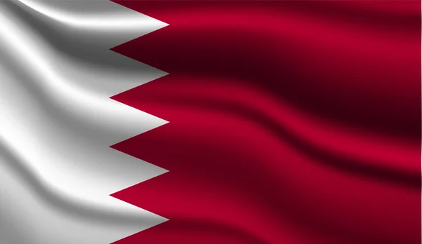 Бахрейнский Реалистичный Современный Дизайн Флага Векторная Иллюстрация Будет Использоваться Фона — стоковый вектор