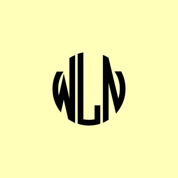 Kreative Runde Anfangsbuchstaben Wln Logo Wird Geeignet Sein Für Welches — Stockvektor