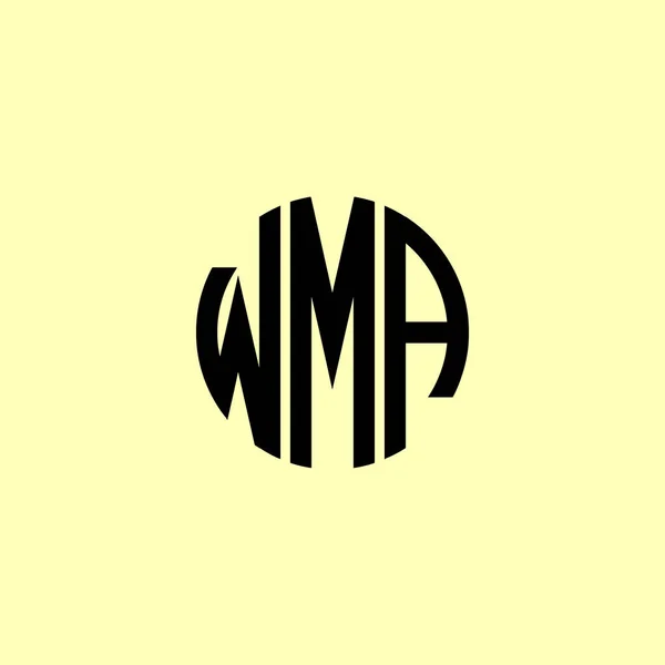 Creative Στρογγυλεμένα Αρχικά Γράμματα Wma Logo Είναι Κατάλληλο Για Ποια — Διανυσματικό Αρχείο
