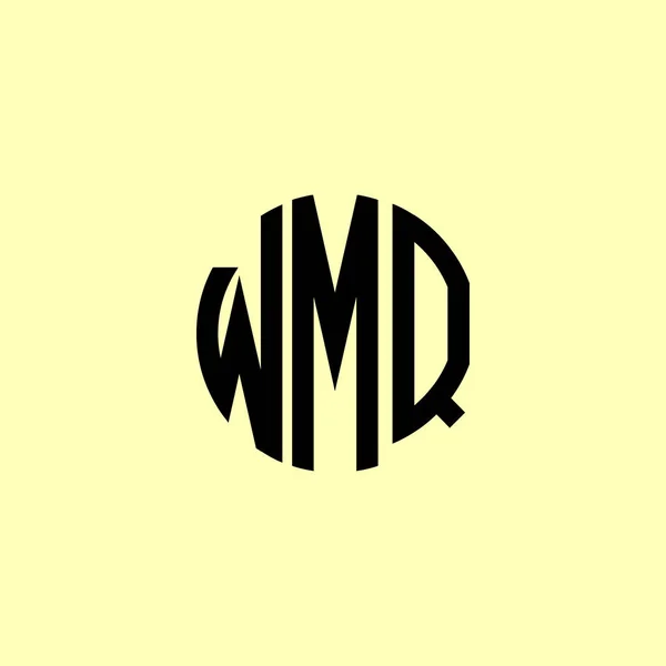 Cartas Iniciais Arredondadas Criativas Wmq Logo Será Apropriado Para Qual — Vetor de Stock