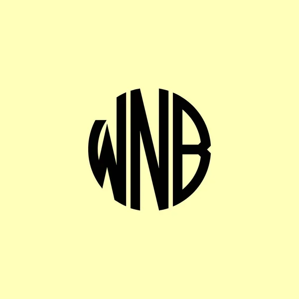 Lettres Initiales Arrondies Créatives Logo Wnb Conviendra Pour Quelle Entreprise — Image vectorielle