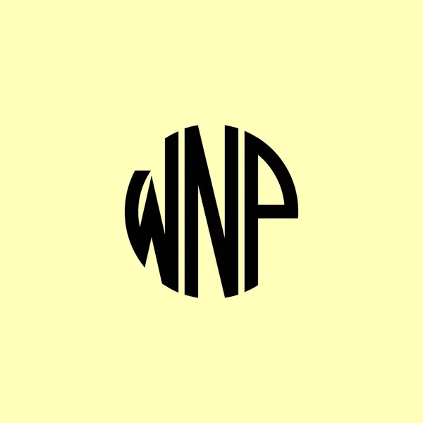크리에이티브는 Wnp 로고를 나열하였다 회사나 브랜드 단계에 적합할 것입니다 — 스톡 벡터