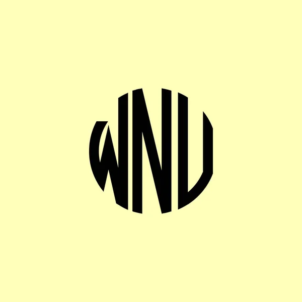 크리에이티브 레퍼런스 Wnu Logo 회사나 브랜드 단계에 적합할 것입니다 — 스톡 벡터