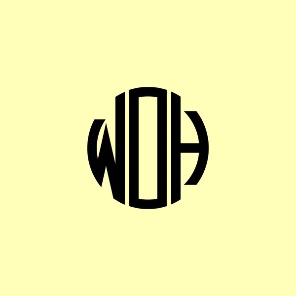 Creative Zaoblené Počáteční Písmena Woh Logo Bude Vhodné Pro Kterou — Stockový vektor