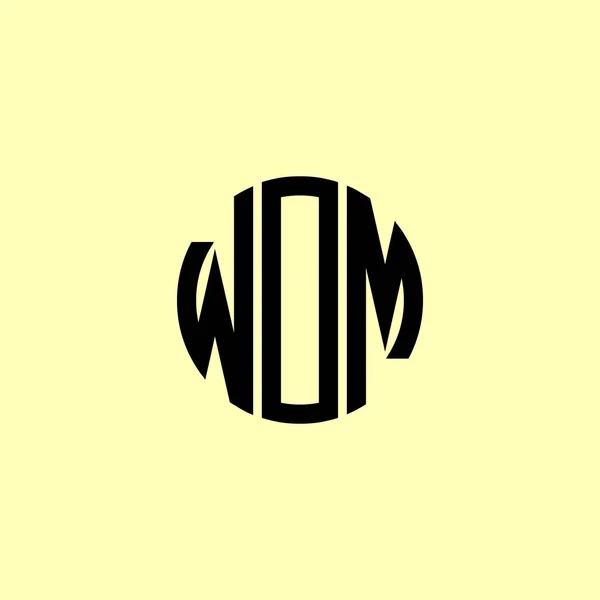 Creative Zaoblené Počáteční Písmena Wom Logo Bude Vhodné Pro Kterou — Stockový vektor