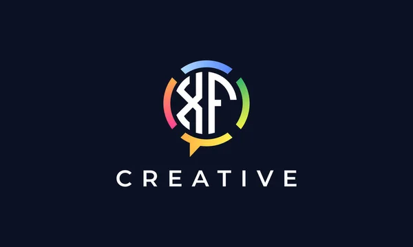 Creatieve Chat Initiële Letters Logo Dit Logo Bevat Abstracte Chatvorm — Stockvector