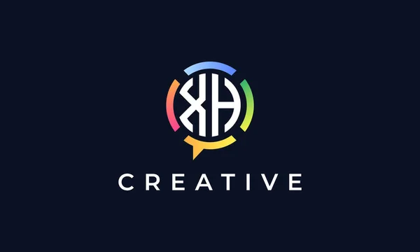 Creatieve Chat Initiële Letters Logo Dit Logo Bevat Abstracte Chatvorm — Stockvector