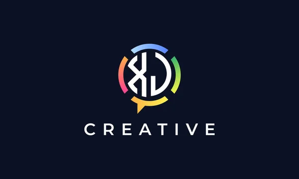 Creatieve Chat Initiële Letters Logo Dit Logo Bevat Abstracte Chatvorm — Stockvector