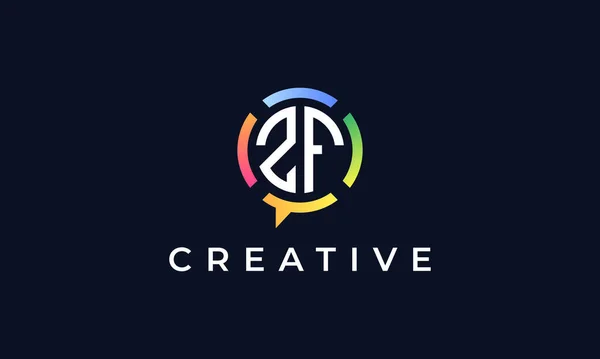 Creative Chat Lettere Iniziali Logo Questo Logo Incorporare Con Forma — Vettoriale Stock