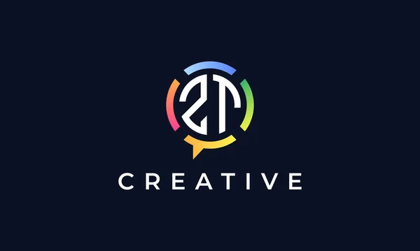 Logo Creativo Chat Iniziali Questo Logo Incorporare Con Forma Astratta — Vettoriale Stock