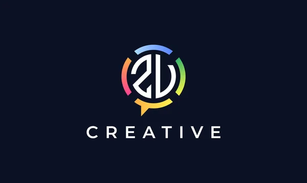Logo Creativo Chat Iniziali Questo Logo Incorporare Con Forma Astratta — Vettoriale Stock